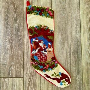 Festive Christmas Stocking with Santa Design